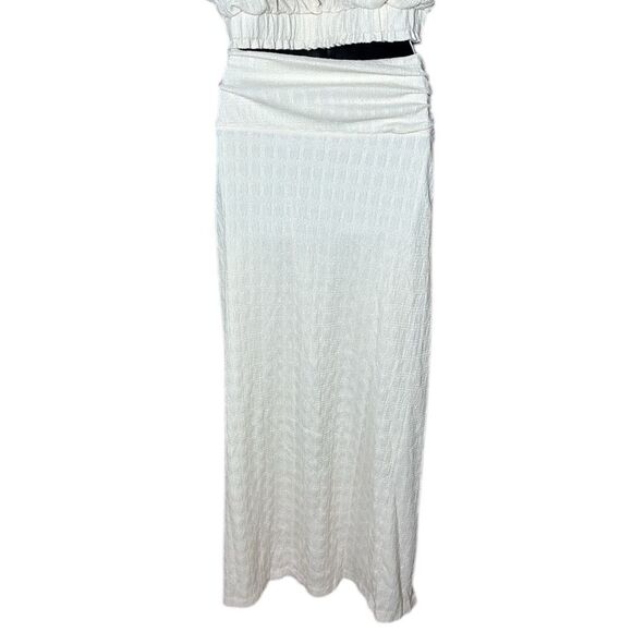 Free people women’s xl Tovah Maxi skirt and crop top set off white nwt - Picture 13 of 14
